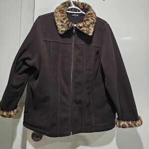 Effeci Jacket for women Size XL , Brown